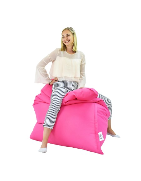 sedací vak vankúš ružový emi