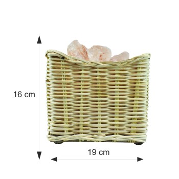 Soľná lampa košík