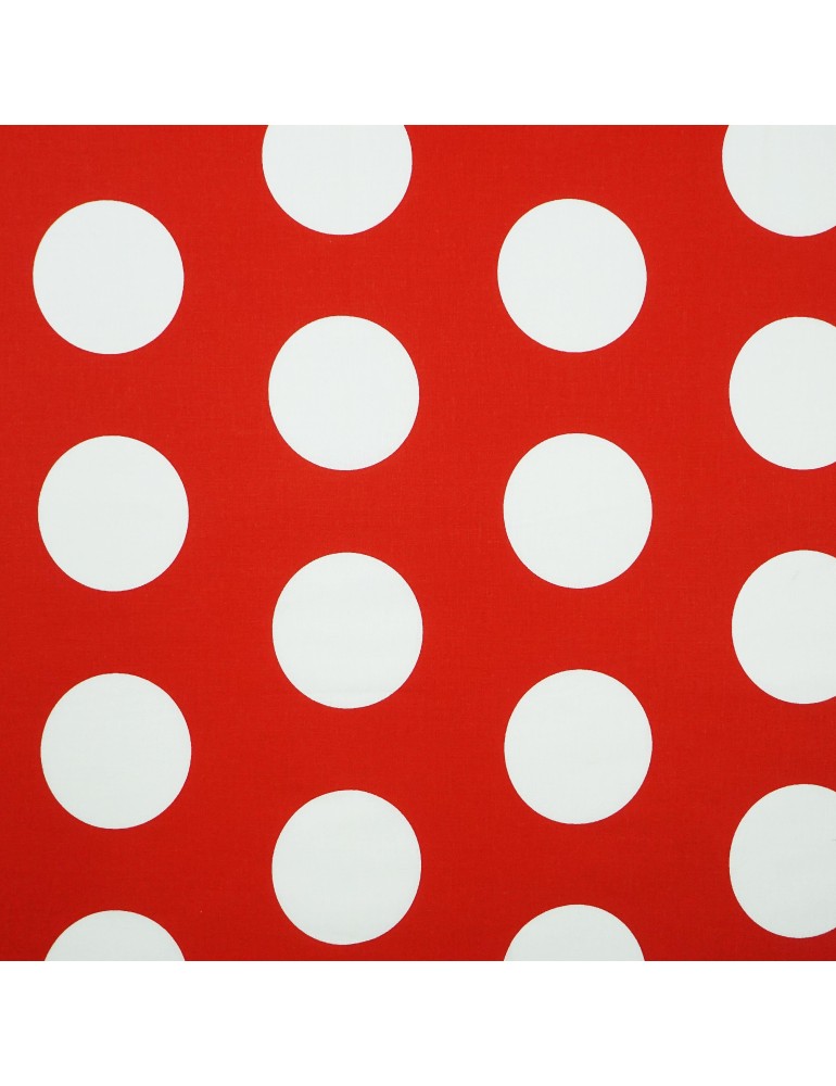 Látka metráž 100% bavlna delux Dots červené