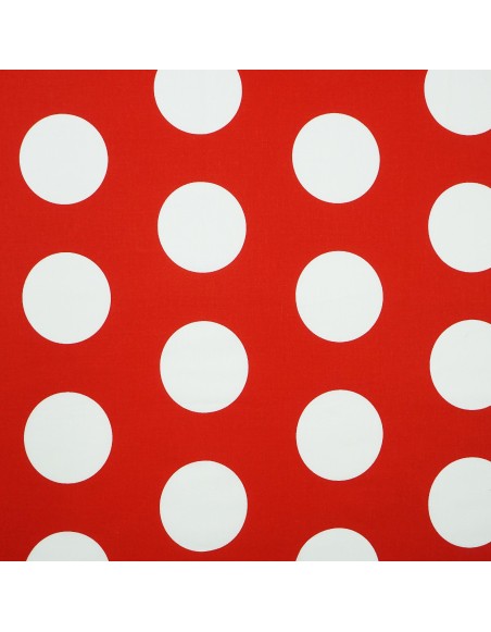 Látka metráž 100% bavlna delux Dots červené