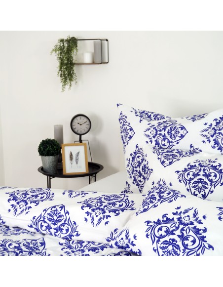 Látka metráž 100% bavlna delux Atény modré