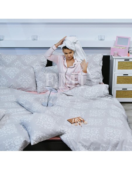 Látka metráž 100% bavlna delux Atény sivé