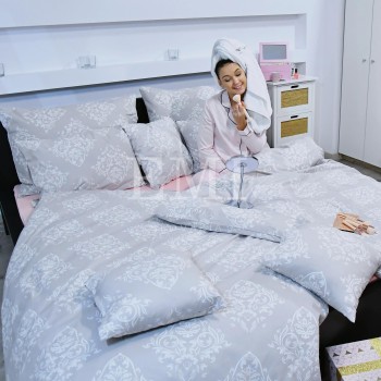 Látka metráž 100% bavlna delux Atény sivé