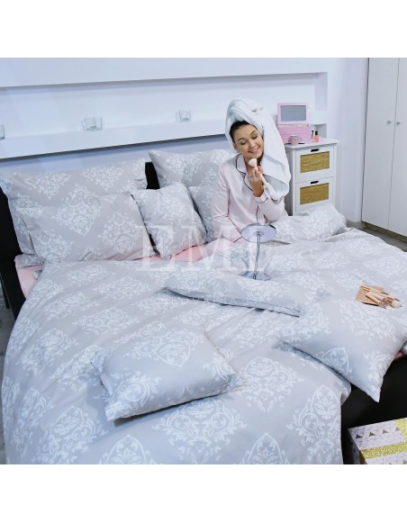 Látka metráž 100% bavlna delux Atény sivé