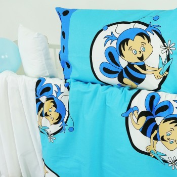 Látka metráž bavlna 100 % Don Včielky modré CNM