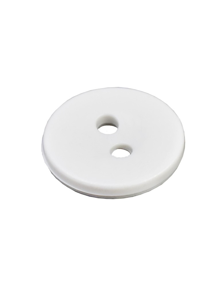 gombík mangľovací plastový biely