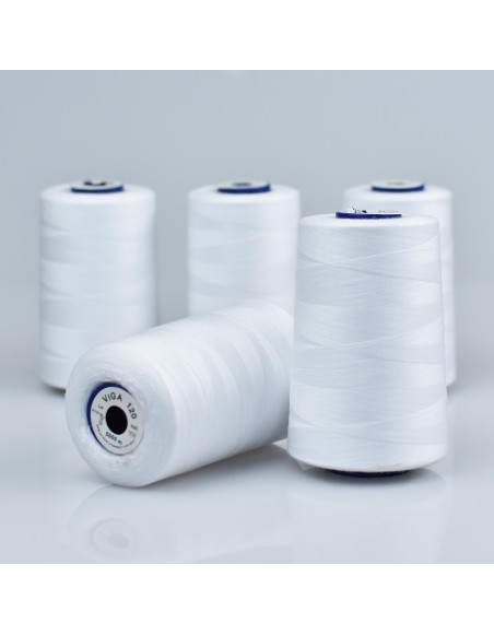 biela polyestérová niť na ručné aj strojové šitie