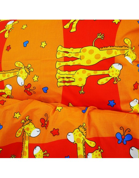 Látka metráž bavlna 100 % Don Žirafky červené CNM