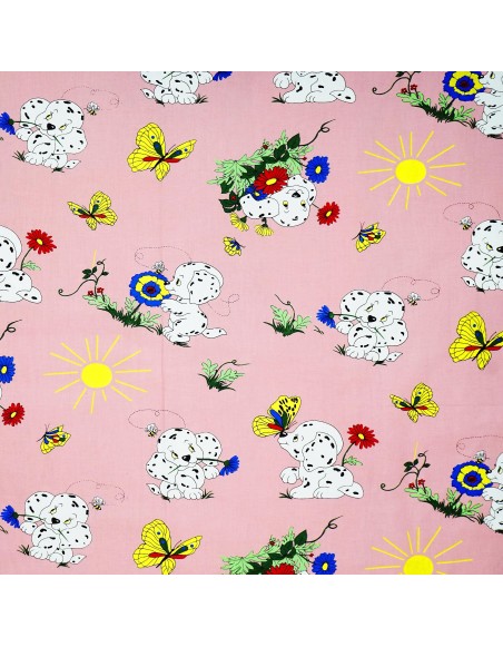 Látka metráž bavlna 100 % Don Dalmatínec ružový CNM