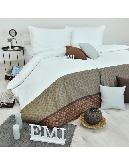 Obliecky_Escala_saten_bielo_hnede_EMI