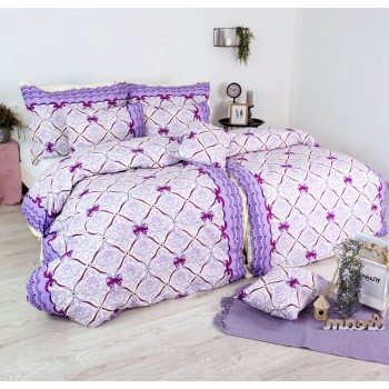 Látka metráž 100% bavlna delux Vintage fialové