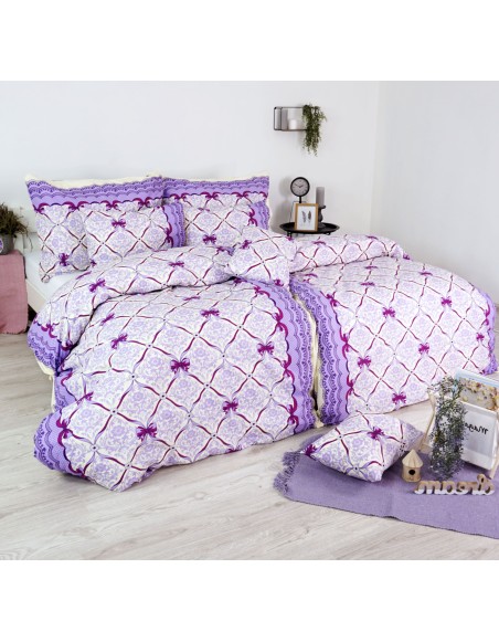 Látka metráž 100% bavlna delux Vintage fialové