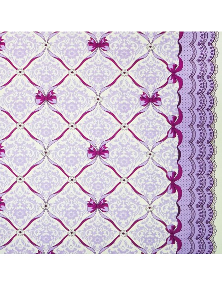 Látka metráž 100% bavlna delux Vintage fialové