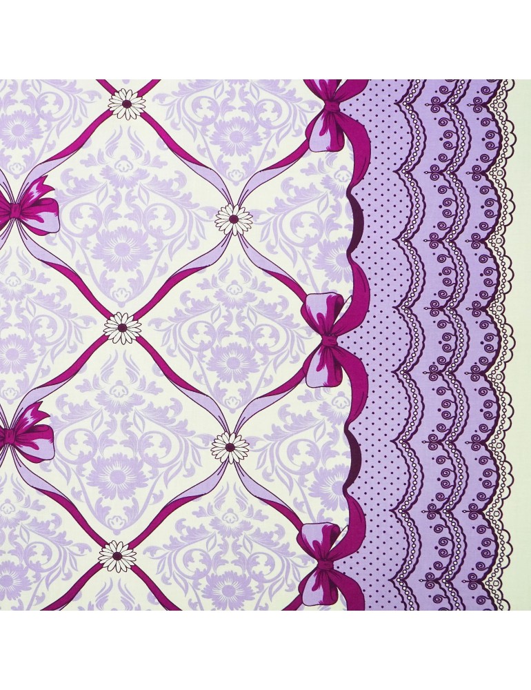 Látka metráž 100% bavlna delux Vintage fialové