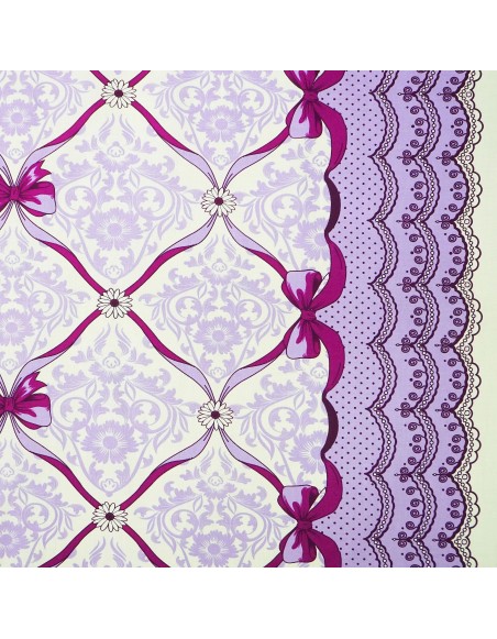 Látka metráž 100% bavlna delux Vintage fialové