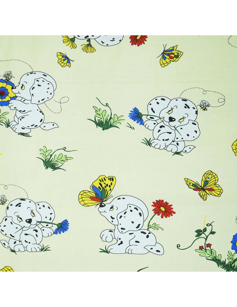 Látka metráž bavlna 100 % Don Dalmatínec žltý CNM