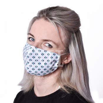 Ochranné rúško dvojvrstvové textilné Kosoštvorec s gumičkou EMI