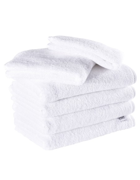 Sada uteráky a osušky bavlnené biele 4 ks 50 x 100 cm + 2 ks 70 x 140 cm EMI