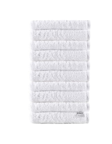 Sada uteráky bavlnené biele 10 ks 50 x 100 cm EMI