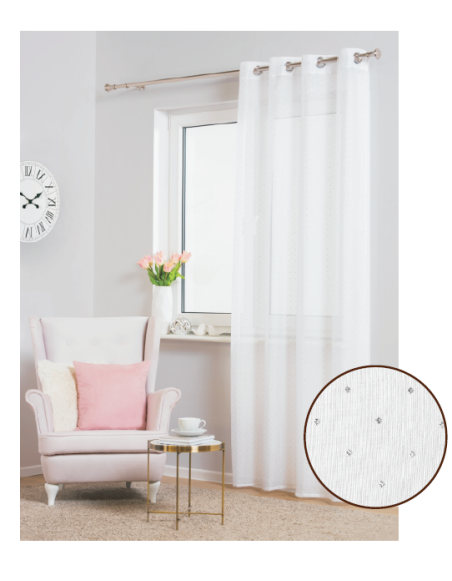 Záclona Migot 140 x 260 cm biela