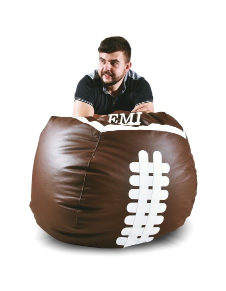 Sedací vak lopta tmavohnedá EMI