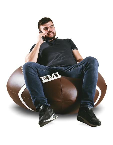 Sedací vak lopta tmavohnedá EMI