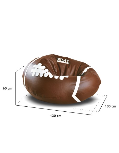 Sedací vak lopta tmavohnedá EMI