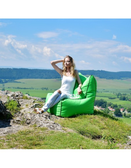 Sedací vak stolička nylonová zelená EMI