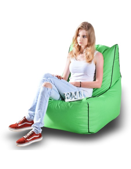 Sedací vak stolička nylonová zelená EMI