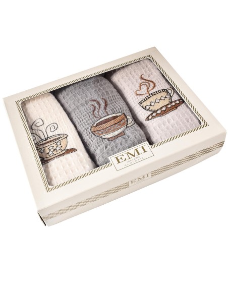Krpice_vafelj_za_posodo_Coffe set 3kose EMI