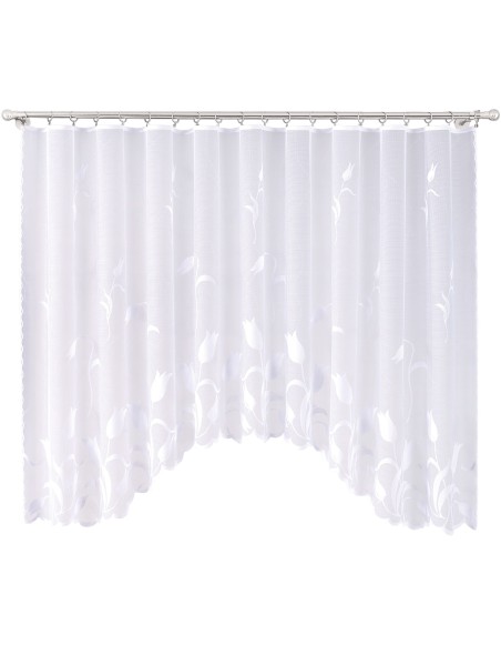 Záclona Tulipány 300 x 150 cm biela
