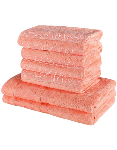 Sada lososových bambusových osušiek a uterákov EMI