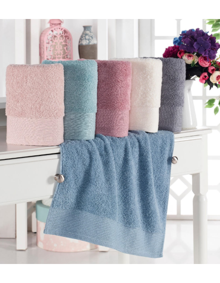 Sada 2 kusov bavlnenej osušky a uteráka Bella ružová EMI