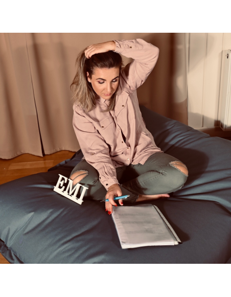 Sedací vak vankúš sivý EMI