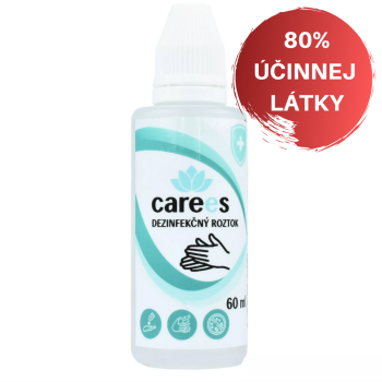 Dezinfekčný roztok na ruky 60 ml s dávkovačom CAREES