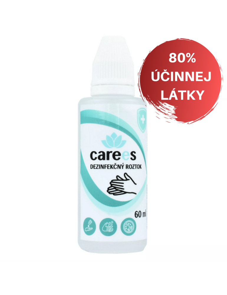 Dezinfekčný roztok na ruky 60 ml s dávkovačom CAREES