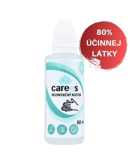 Dezinfekčný roztok na ruky 60 ml s dávkovačom CAREES