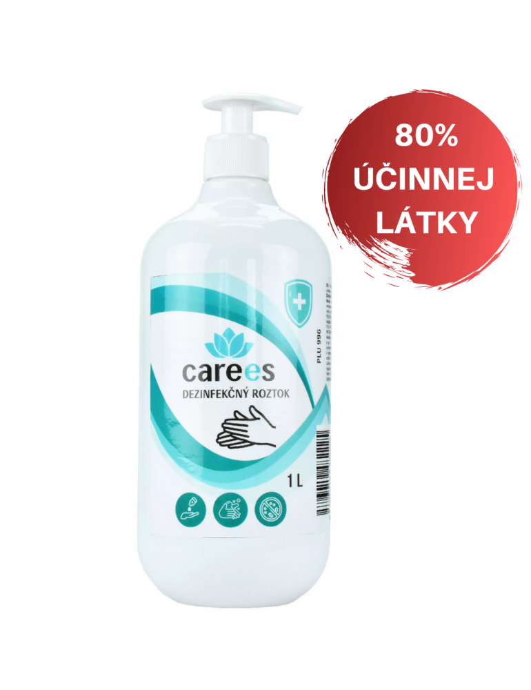 Dezinfekčný roztok na ruky 1000 ml s dávkovačom CAREES