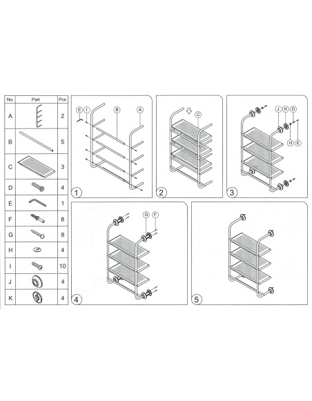 Polica závesná Rebink AWD