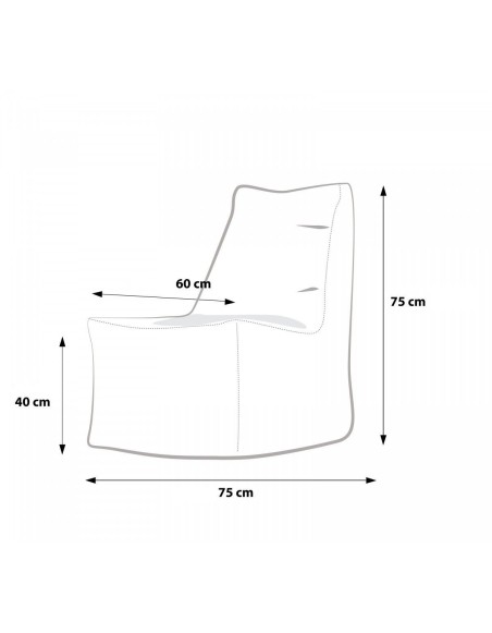 Sedací vak stolička nylonová oranžová