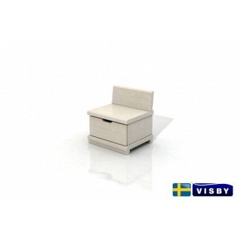 Nočný stolík borovicový Arhus s jednou zásuvkou - Visby