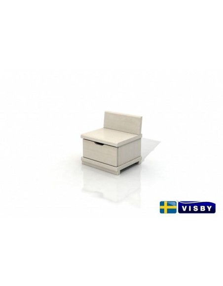 Nočný stolík borovicový Arhus s jednou zásuvkou - Visby