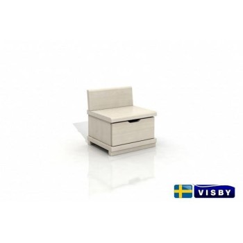 Nočný stolík borovicový Arhus s jednou zásuvkou - Visby