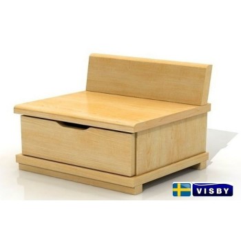 Nočný stolík borovicový Arhus s jednou zásuvkou - Visby
