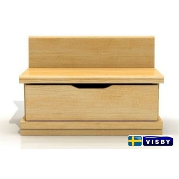 Nočný stolík borovicový Arhus s jednou zásuvkou - Visby