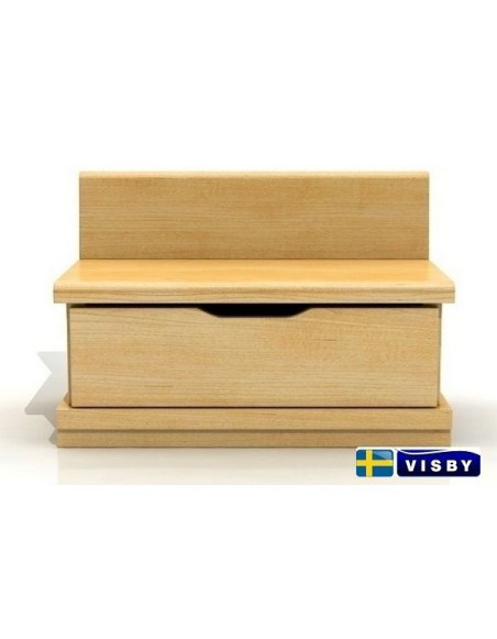 Nočný stolík borovicový Arhus s jednou zásuvkou - Visby