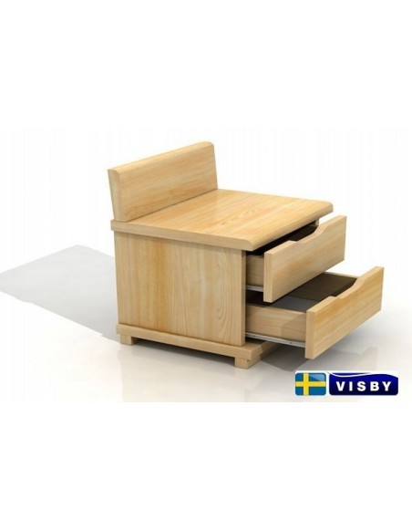 Nočný stolík borovicový Arhus sdvomi zásuvkami - Visby