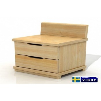 Nočný stolík borovicový Arhus sdvomi zásuvkami - Visby