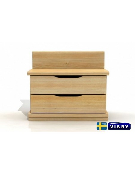 Nočný stolík borovicový Arhus sdvomi zásuvkami - Visby