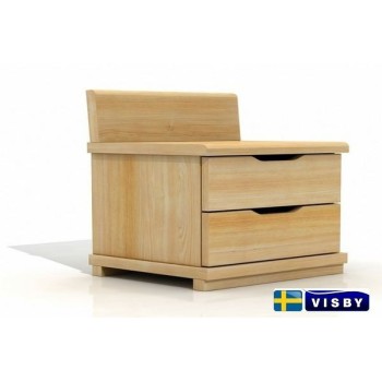 Nočný stolík borovicový Arhus sdvomi zásuvkami - Visby